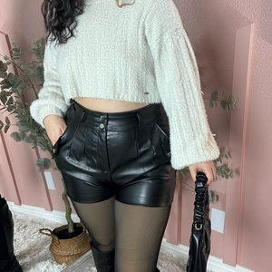 Faux Leather Shorts